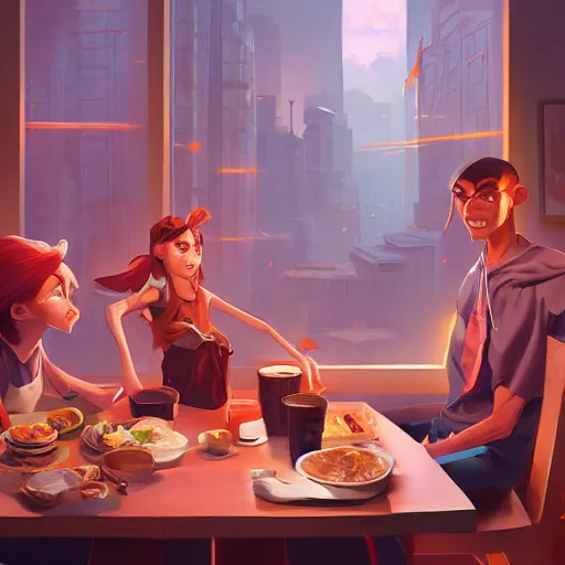 Image similar to hero world breakfast at tiffany's, behance hd by jesper ejsing, by rhads, makoto shinkai and lois van baarle, ilya kuvshinov, rossdraws global illumination