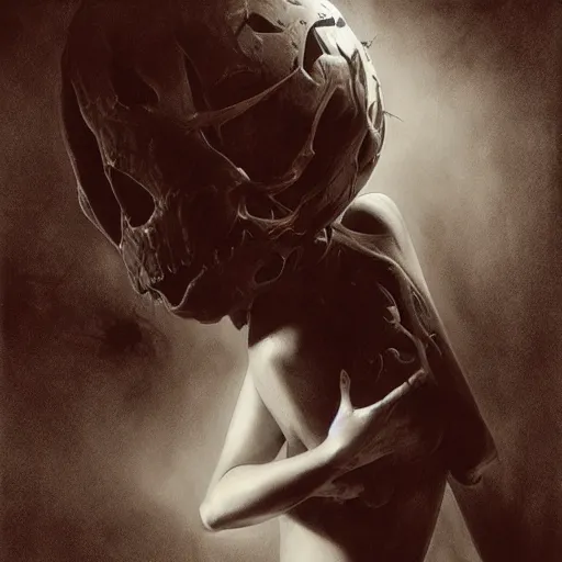 Image similar to lie and tell me things, better things, i can't escape this pain! dream horrifying artwork by nekro, borja, syd mead, zdislaw cosmic horror charcoal artwork, surreal existentialism