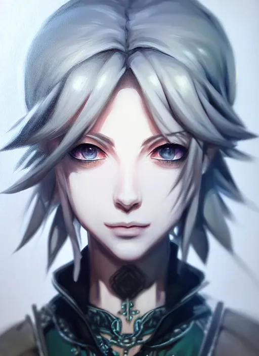 Image similar to a portrait of ashe an ultrafine detailed painting, detailed painting, detailed eyes!!, final fantasy octopath traveler lovecraft ghibly