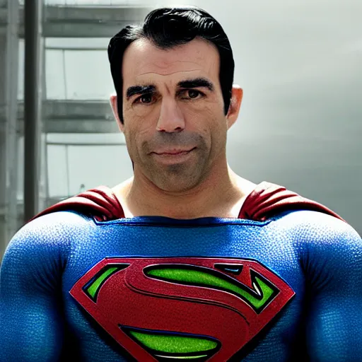 Prompt: joe rogan as superman