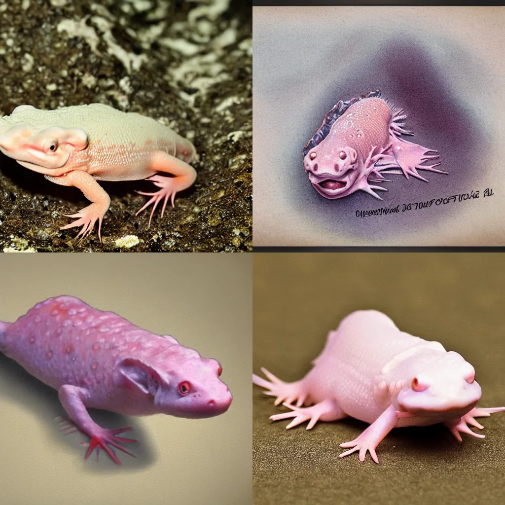 Prompt: realistic axolotl