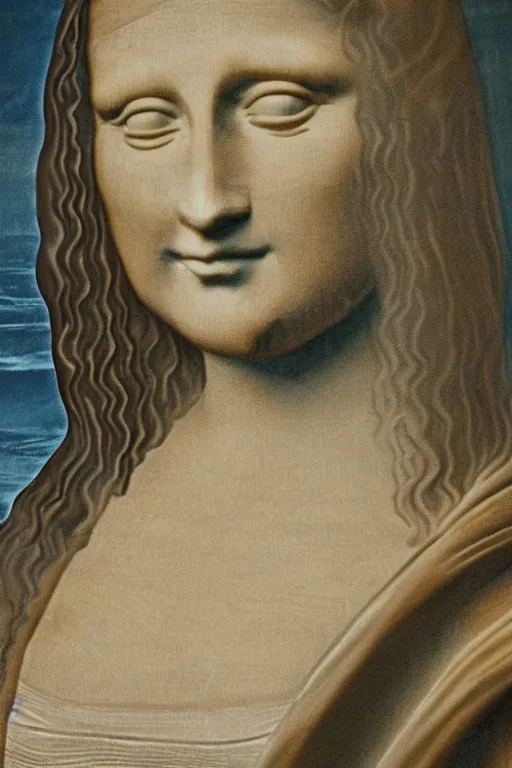 Image similar to marble sculpture mona lisa