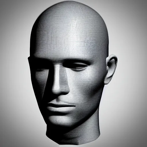 Image similar to of poorly rendered 3 d face