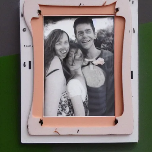 Prompt: polaroid picture frame template old