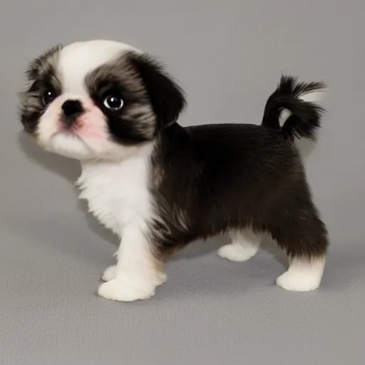 Image similar to electronic shih tzu puppy, 8 k