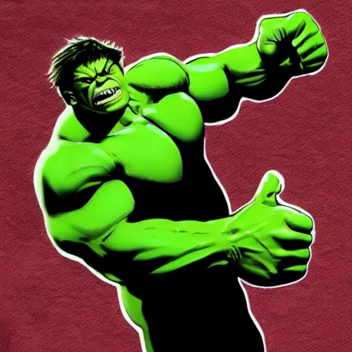 Image similar to hulk thumbs up