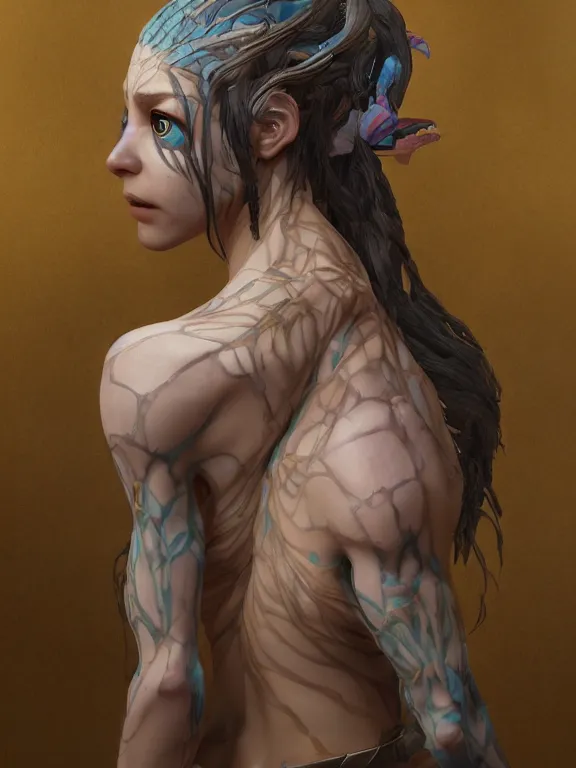 Image similar to avatar, au naturel, hyper detailed, digital art, trending in artstation, cinematic lighting, studio quality, smooth render, unreal engine 5 rendered, octane rendered, art style by klimt and nixeu and ian sprigger and wlop and krenz cushart