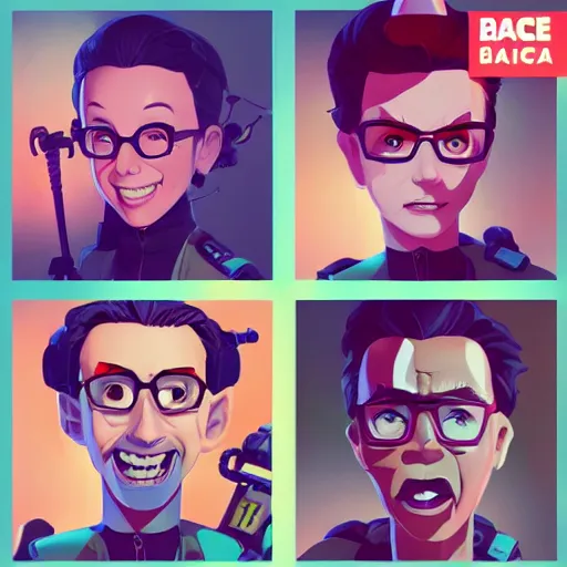 Image similar to face icon stylized minimalist ghostbusters, loftis, cory behance hd by jesper ejsing, by rhads, makoto shinkai and lois van baarle, ilya kuvshinov, rossdraws global illumination