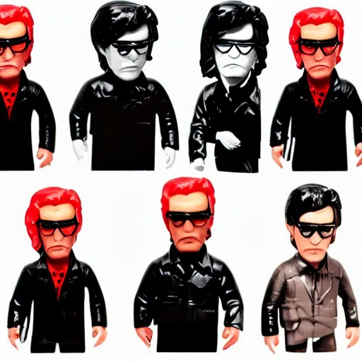 Prompt: andy warhol stop motion vinyl action figure, plastic, toy, butcher billy style