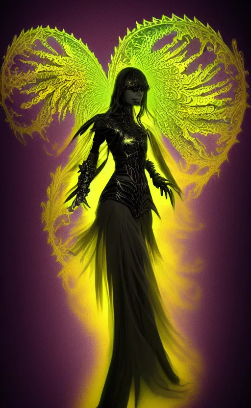 Image similar to Gothic princess in dragon armor made of Fractal flame,