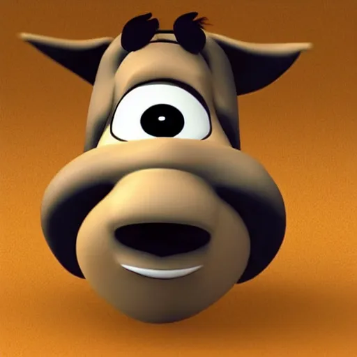 Prompt: cartoon donkey character in the style of pixar