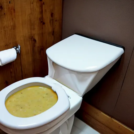 Image similar to toilet filled with soup