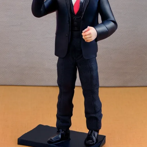 Image similar to gary barlow action figure, figurine, product photo, realistic