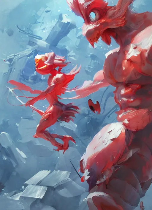 Image similar to semi reallistic gouache gesture painting, by yoshitaka amano, by ruan jia, by Conrad roset, by dofus online artists, detailed anime 3d render watermelon monster, watermelon terrible monster, anthropomorphic watermelon, portrait, cgsociety, artstation, rococo mechanical, Digital reality, sf5 ink style, dieselpunk atmosphere, gesture drawn