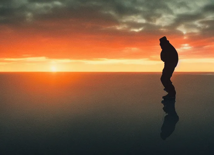 Image similar to Big shaq coming over the horizon , 35mm photography, highly detailed, cinematic lighting, 4k