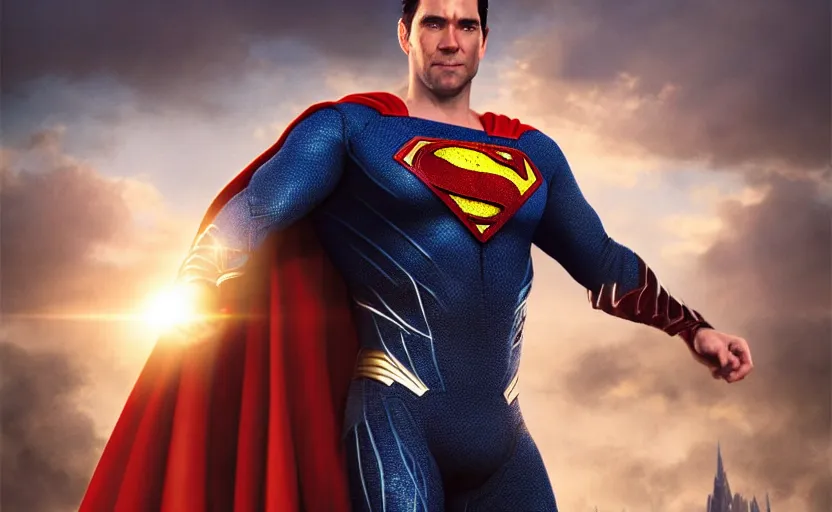 Image similar to highly detailed portrait of antony starr as superman, in the justice league, stephen bliss, unreal engine, fantasy art by greg rutkowski, loish, rhads, ferdinand knab, makoto shinkai and lois van baarle, ilya kuvshinov, rossdraws, tom bagshaw, global illumination, radiant light, detailed and intricate environment