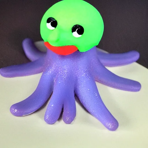 Prompt: claymation squid