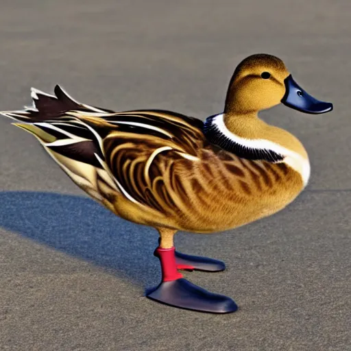Image similar to a duck in a business suit