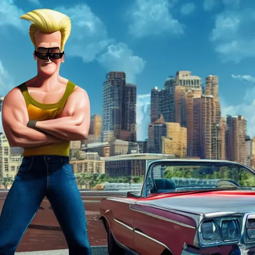 They should make a live action Johnny Bravo movie starring this