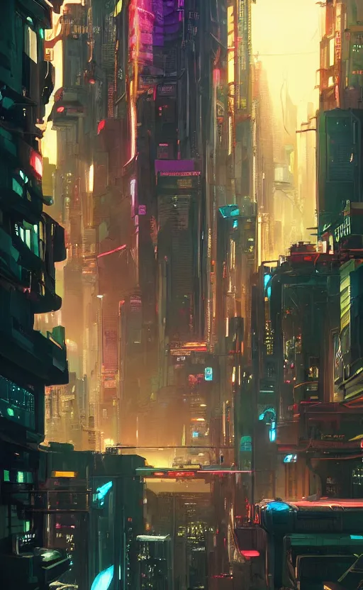 a beautiful artwork illustration, cyberpunk city, high | Stable ...