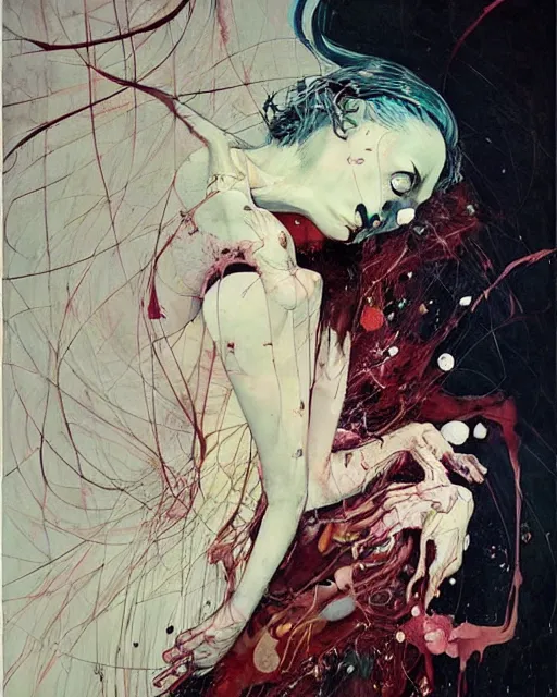 Image similar to there is ugliness in beauty, but there is also beauty in ugliness. in the style of adrian ghenie, esao andrews, jenny saville, edward hopper, surrealism, dark art by james jean, takato yamamoto