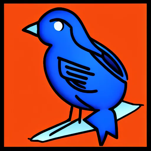 Image similar to blue and yellow icon of a bird