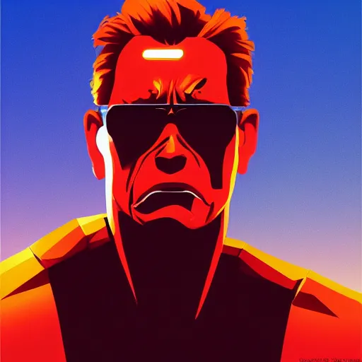 Image similar to face icon vector minimalist the terminator, loftis, cory behance hd by jesper ejsing, by rhads, makoto shinkai and lois van baarle, ilya kuvshinov, rossdraws global illumination