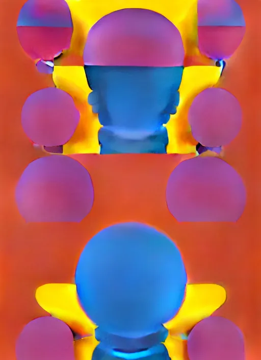 Image similar to meditaiting men by shusei nagaoka, kaws, david rudnick, airbrush on canvas, pastell colours, cell shaded!!!, 8 k