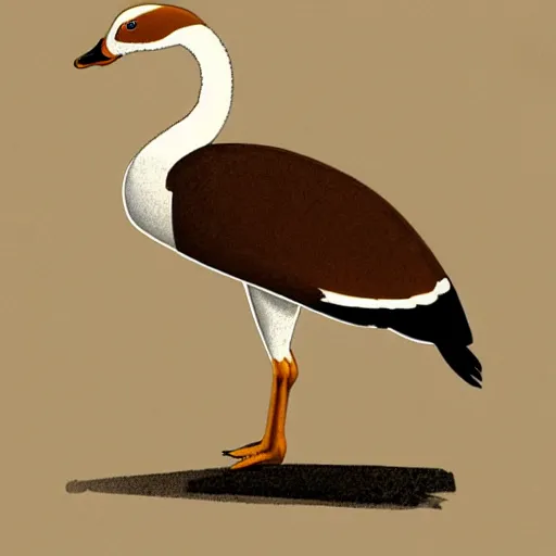 Prompt: cartoon drawing of Egyptian goose