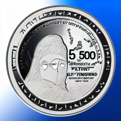 Prompt: a coin worth 500 platinum pieces