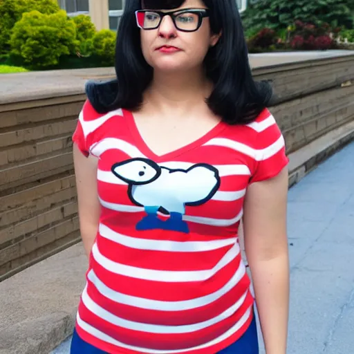 Image similar to tina belcher as a real person