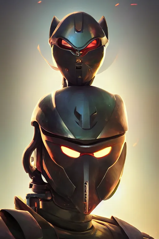 Image similar to epic mask helmet robot ninja portrait stylized as fornite style game design fanart by concept artist gervasio canda, behance hd by jesper ejsing, by rhads, makoto shinkai and lois van baarle, ilya kuvshinov, rossdraws global illumination radiating a glowing aura global illumination ray tracing hdr render in unreal engine 5