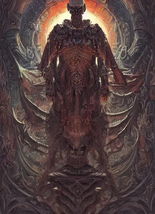 Image similar to digital _ painting _ of _ cizin mayan god of death _ by _ filipe _ pagliuso _ and _ justin _ gerard _ symmetric _ fantasy _ highly _ detailed _ realistic _ intricate _ port