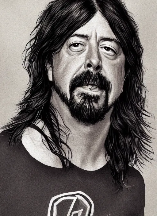 Prompt: Dave Grohl, detailed digital art, trending on Artstation