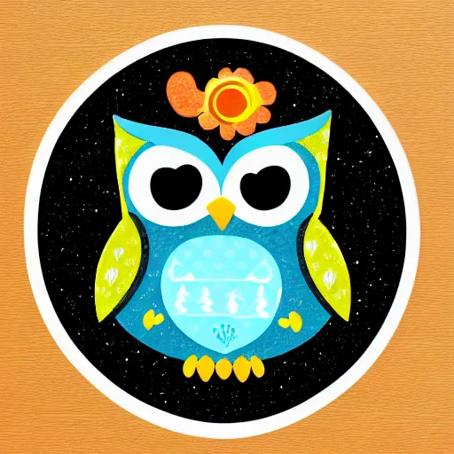 Image similar to owl sticker illustration