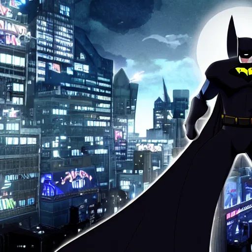 Prompt: batman anime created by Gonzo studios. 4k, highly detailed.
