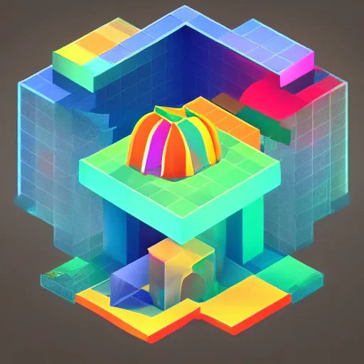 Prompt: isometric vector low poly rainbow jellyfish icon, low poly fragments surrounding it, black background, cgsociety, volumetric lighting, artstationhq