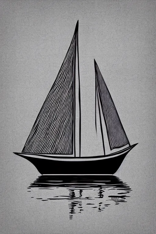 Prompt: minimalist boho style art of a sailing ship, illustration, vector art