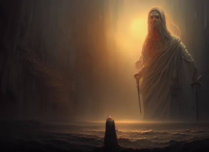 Image similar to the unseen god that shall not be named, illustration, high quality, details, intricate, atmosphere, highly detailed, cinematic, digital painting, deviantart, cinematic, concept art