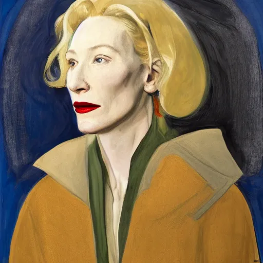 Prompt: portrait of cate blanchett by hilma af klint, highly detailed