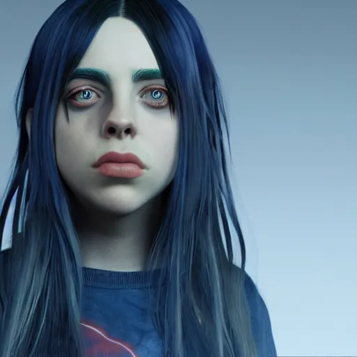 Prompt: Billie Eilish as a video game character, unreal engine render, 4k