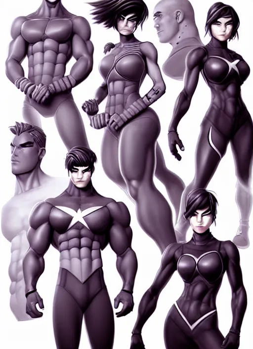 Prompt: titan teens cartoon style by artgerm