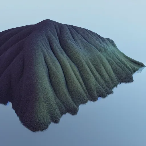 Prompt: abstract 3d landscape painting at 12:00 by David Schnell, rendering, redshift, octane