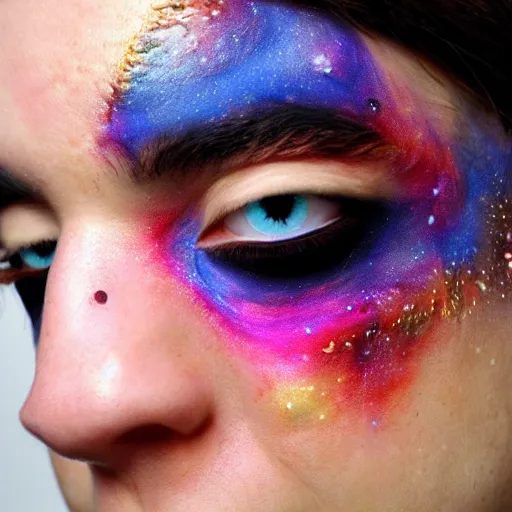 Prompt: Liminal space in outer space!!!, special effects makeup