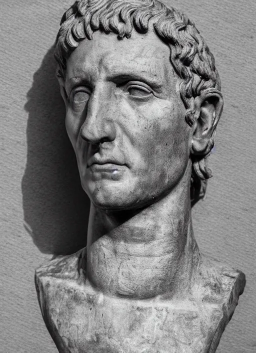 Image similar to a full portrait photo of julius caesar, f / 2 2, 3 5 mm, 2 7 0 0 k, lighting, perfect faces, award winning photography.