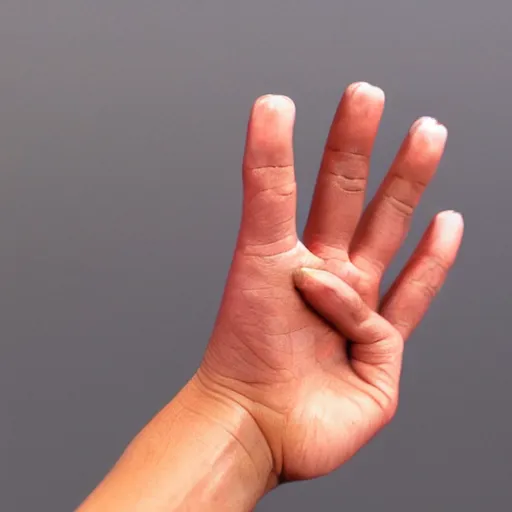 Image similar to thin hand with five 5 fingers, hyper realistic, highly detailed, photo realistic