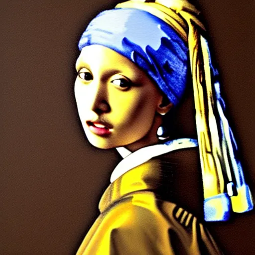 Prompt: frank ocean as girl with a pearl earring