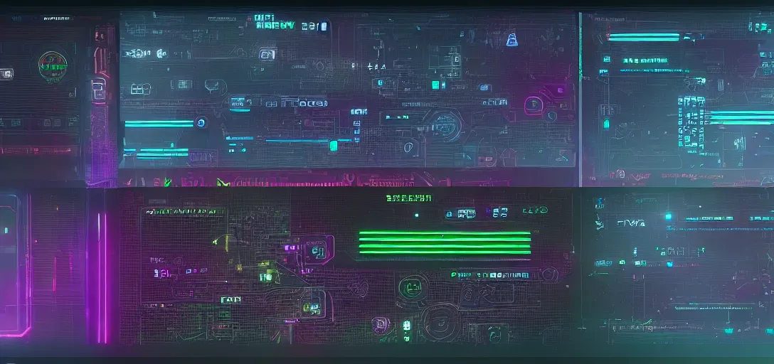 Image similar to cyberpunk hud design elements, no glow fui, interface, sharp details, highly detailed