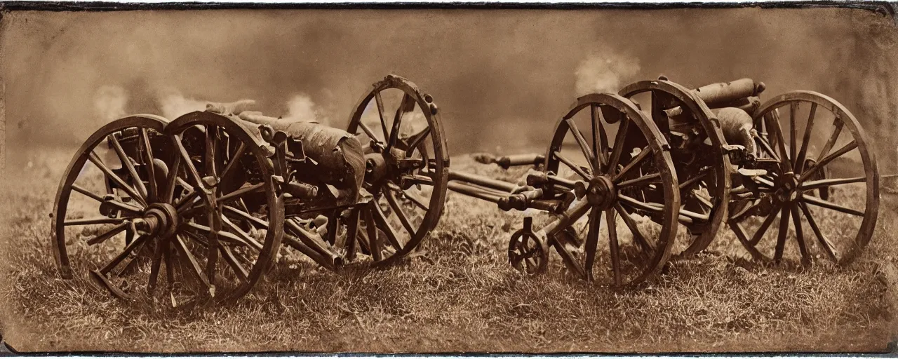 Prompt: 6 - pounder cannon made out of spaghetti, american civil war, tintype, small details, intricate, 5 0 mm, cinematic lighting, photography, wes anderson, film, kodachrome