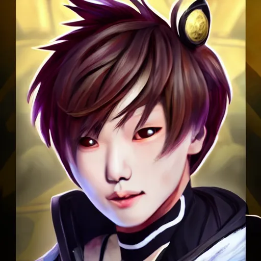 Image similar to xiumin from the band exo as a mobile legends hero, character design, 8 k, high definition, extremely detailed, photo - realistic
